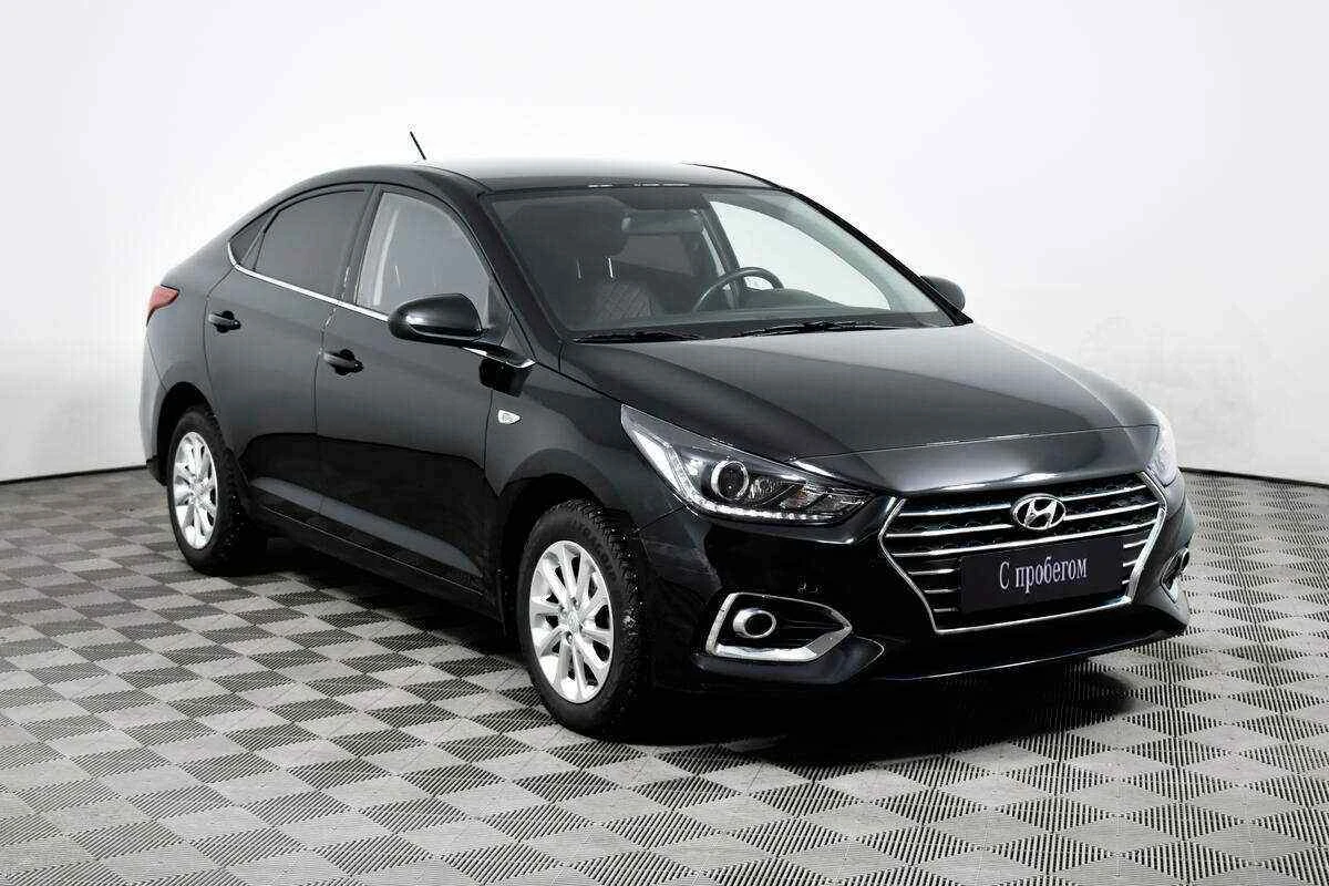 Hyundai Solaris, Черный, 2019, Автоматическая, 123 л.с., цена от 644 000 руб.