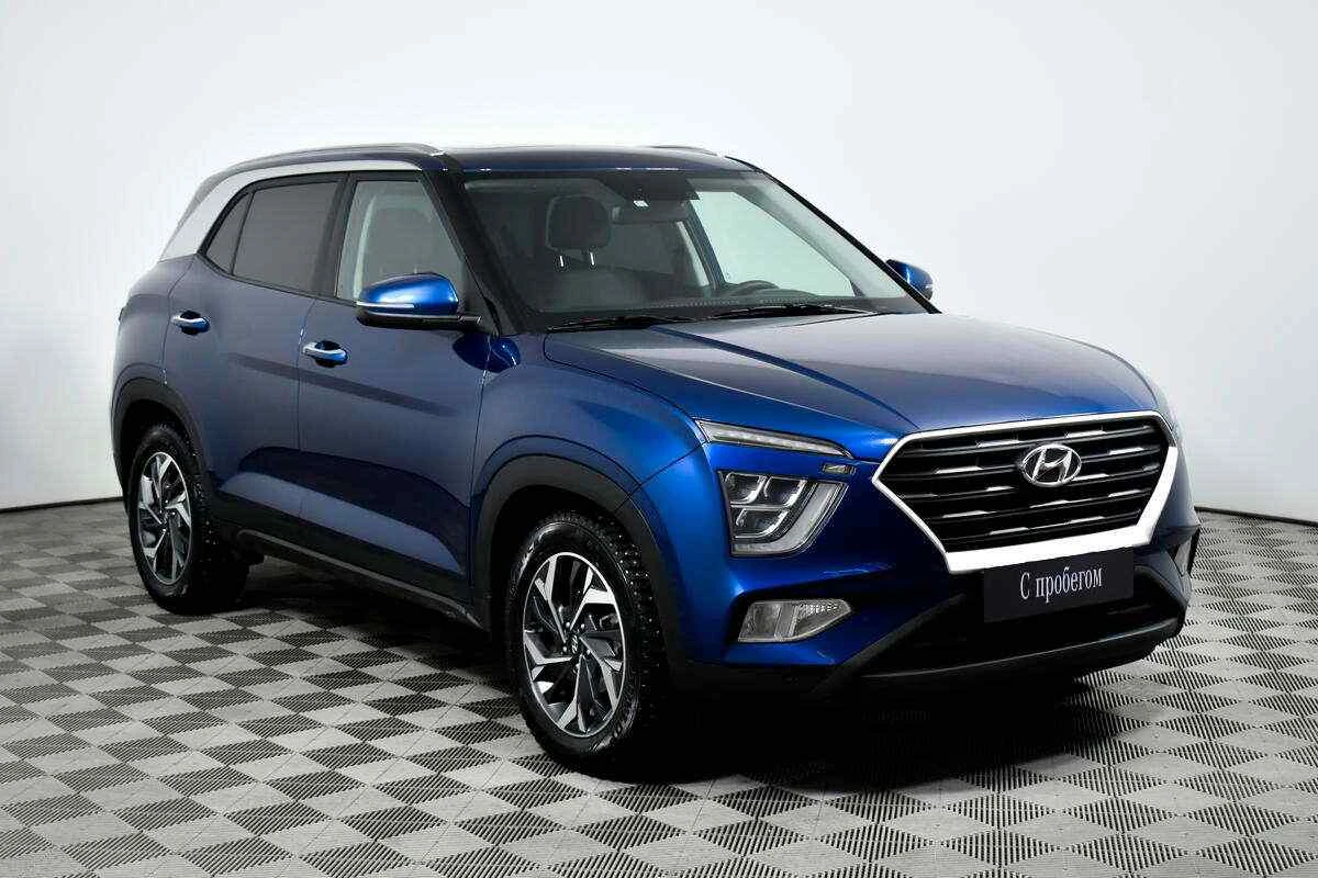 Hyundai Creta, Синий, 2021, Автоматическая, 123 л.с., цена от 1 523 000 руб.