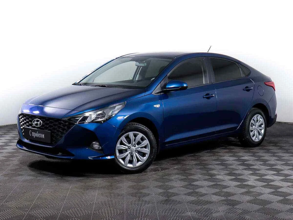 Hyundai Solaris, Синий, 2021, Автоматическая, 123 л.с., цена от 1 119 000 руб.