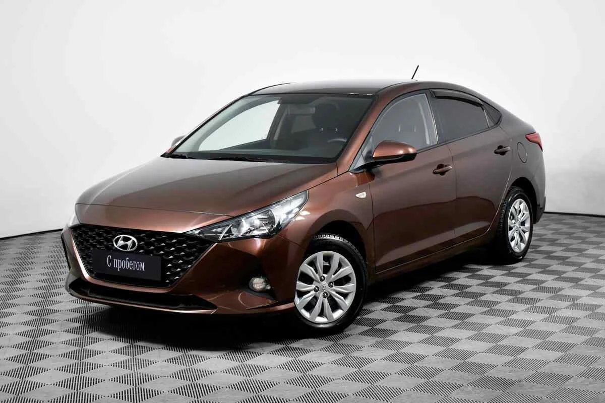 Hyundai Solaris, Коричневый, 2021, Автоматическая, 123 л.с., цена от 949 000 руб.