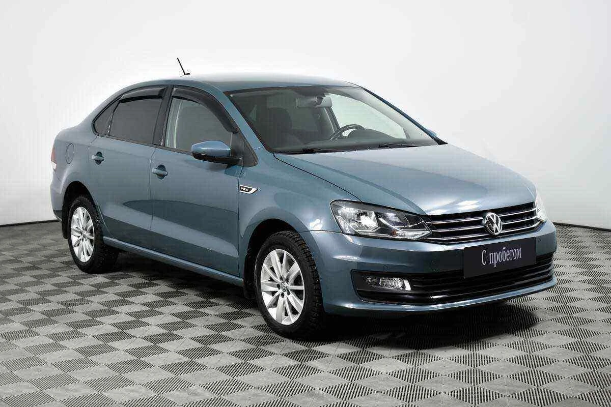 Volkswagen Polo, Голубой, 2020, Автоматическая, 110 л.с., цена от 733 000 руб.