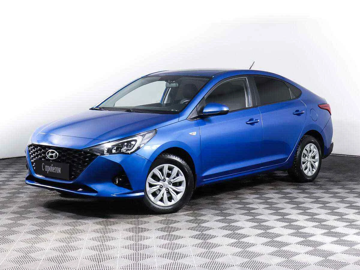 Hyundai Solaris, Синий, 2021, Автоматическая, 123 л.с., цена от 956 000 руб.