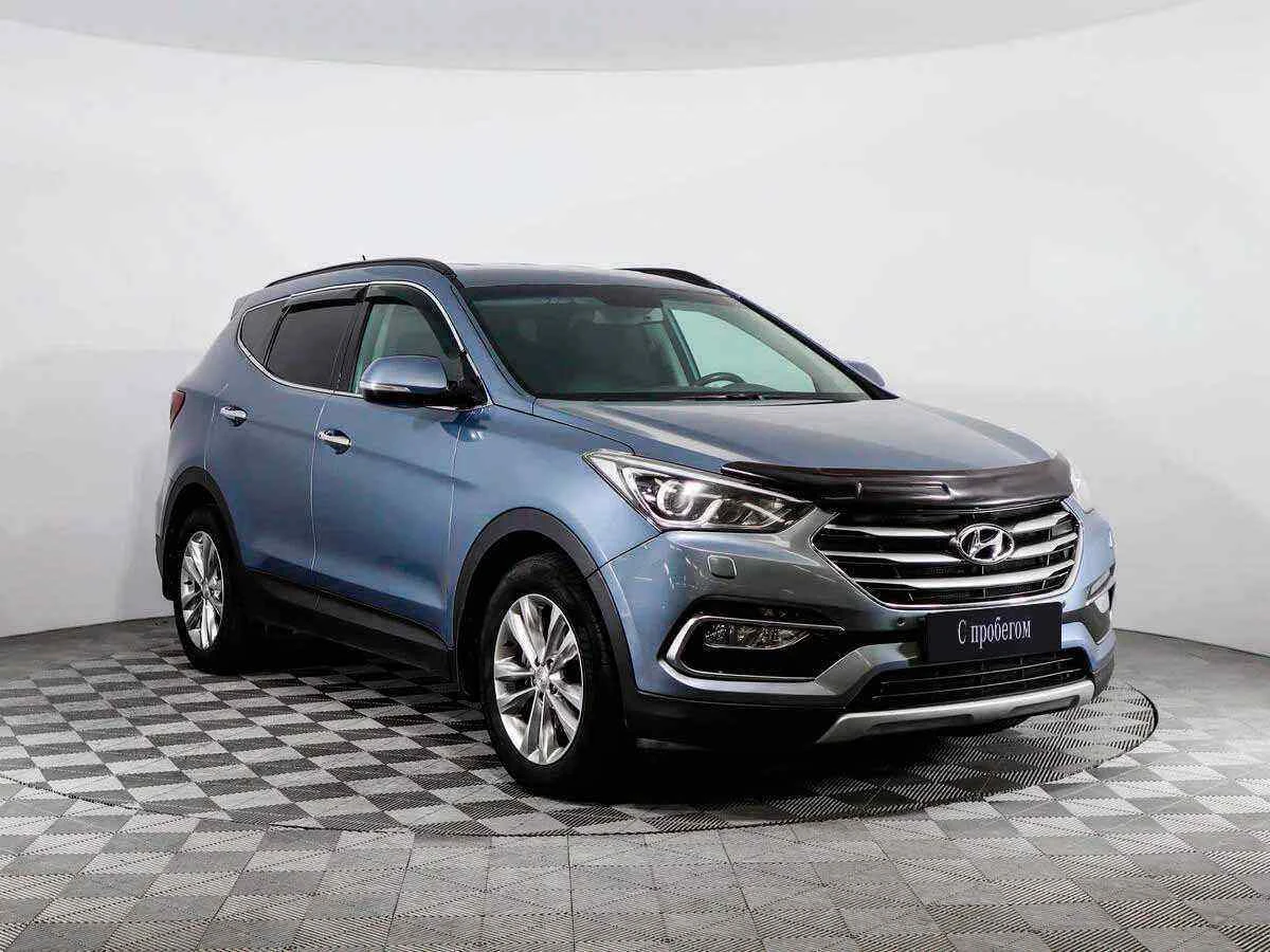 Hyundai Santa Fe, Голубой, 2015, Автоматическая, 200 л.с., цена от 1 302 000 руб.