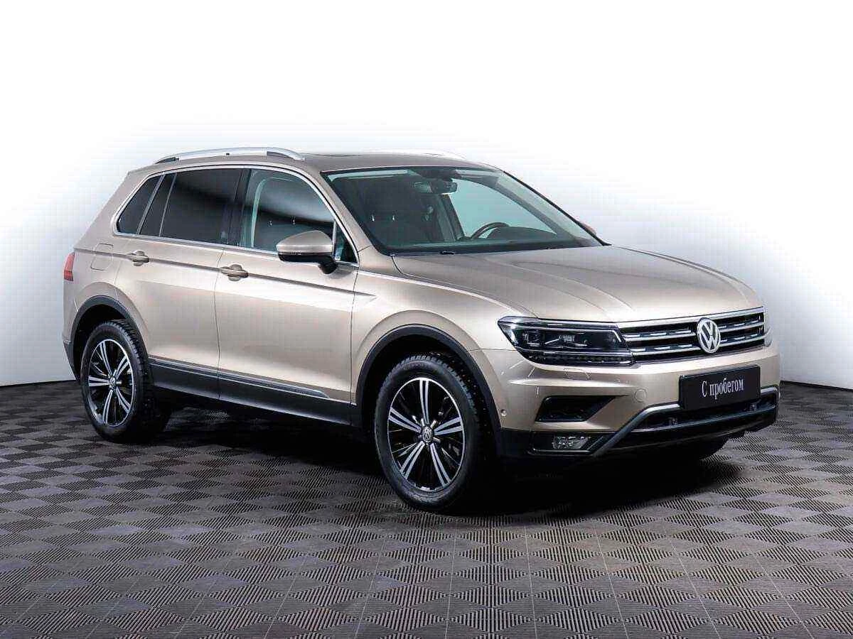 Volkswagen Tiguan, Бежевый, 2018, Автоматическая, 187 л.с., цена от 1 750 000 руб.