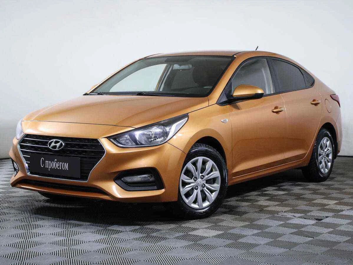Hyundai Solaris, Оранжевый, 2018, Автоматическая, 100 л.с., цена от 519 000 руб.