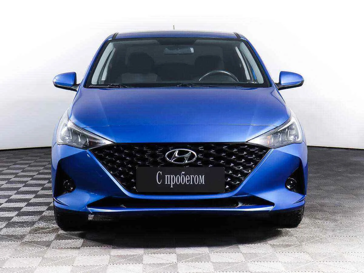 Hyundai Solaris, Синий, 2021, Автоматическая, 123 л.с., цена от 956 000 руб.