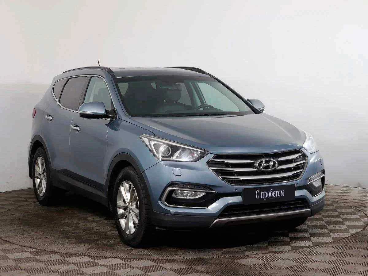 Hyundai Santa Fe, Голубой, 2016, Автоматическая, 200 л.с., цена от 1 520 000 руб.