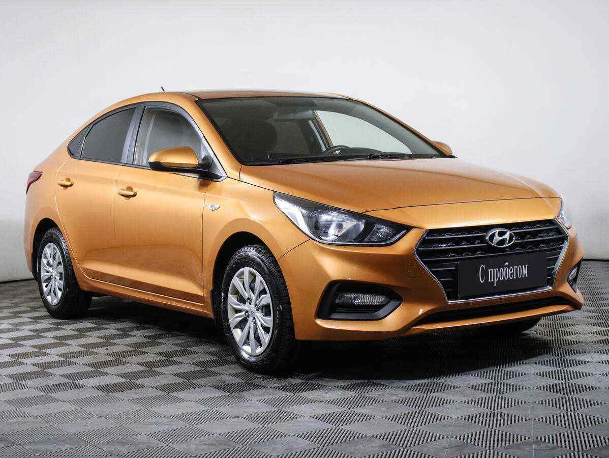Hyundai Solaris, Оранжевый, 2018, Автоматическая, 100 л.с., цена от 519 000 руб.